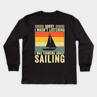 Funny Sailing Sailor Sailboat Kids Long Sleeve T-Shirt